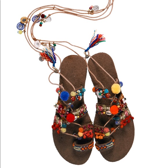 Free people Boho Sandals Size 7 New With Tags🌼 - Picture 2 of 3
